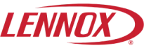 Red "Lennox" logo with a curved line encircling the text.